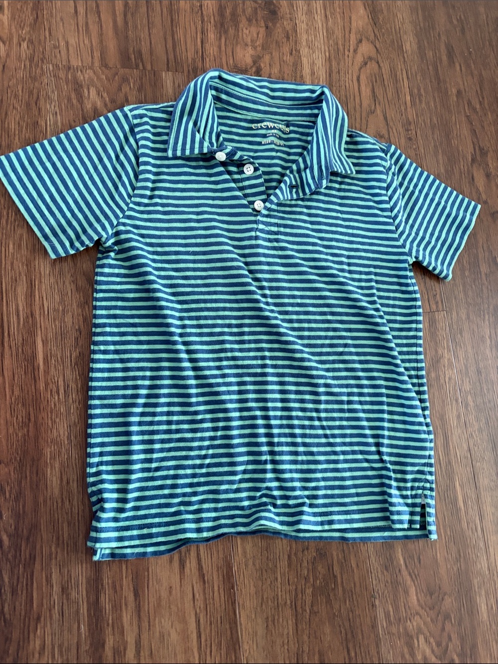 Crewcuts Boys' Teal & Navy Striped Polo Shirt